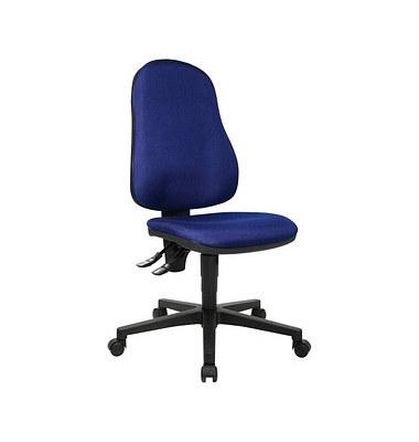 Topstar Bürostuhl Point 60, 8160G26 Stoff blau, Gestell schwarz