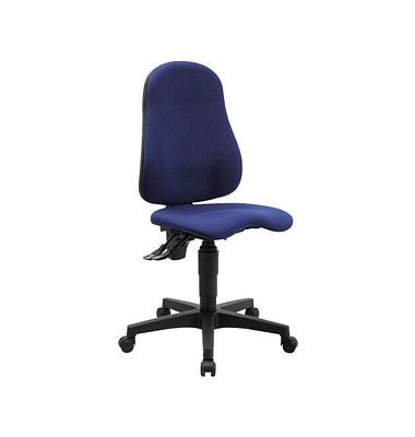 Topstar Bürostuhl Ortho Point, PO90G26 Stoff blau, Gestell schwarz