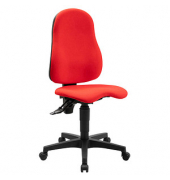 Topstar Bürostuhl Ortho Point, PO90G21 Stoff rot, Gestell schwarz