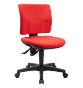 Topstar Bürostuhl Pro 30, PU300G21 Stoff rot, Gestell schwarz