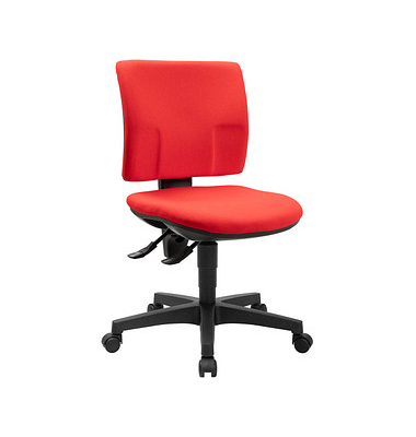 Topstar Bürostuhl Pro 30, PU300G21 Stoff rot, Gestell schwarz