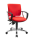 Topstar Bürostuhl Pro 30 chrom, PU39AG21 Stoff rot, Gestell chrom