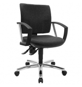 Topstar Bürostuhl Pro 30 chrom, PU39AG22 Stoff anthrazit, Gestell chrom