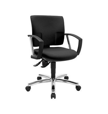 Topstar Bürostuhl Pro 30 chrom, PU39AG20 Stoff schwarz, Gestell chrom