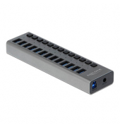 USB-Hub SuperSpeed 13-fach grau