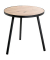 Beistelltisch 24465, 52cm (H), 50x50cm (BxT), rund, bergen-eiche / schwarz