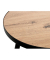 Beistelltisch 24465, 52cm (H), 50x50cm (BxT), rund, bergen-eiche / schwarz