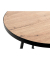 Beistelltisch 24466, 37cm (H), 40x40cm (BxT), rund, bergen-eiche / schwarz