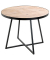 Beistelltisch 24467, 48cm (H), 60x60cm (BxT), rund, bergen-eiche / schwarz