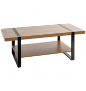 Couchtisch, 45cm (H), 120x60cm (BxT), rechteckig, bologna-eiche / schwarz