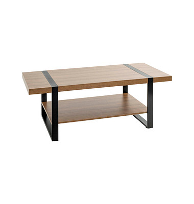 Couchtisch, 45cm (H), 120x60cm (BxT), rechteckig, bologna-eiche / schwarz