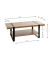 Couchtisch, 45cm (H), 120x60cm (BxT), rechteckig, bologna-eiche / schwarz
