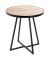 Beistelltisch 25445, 52cm (H), 48x48cm (BxT), rund, eiche / schwarz