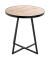 Beistelltisch 25445, 52cm (H), 48x48cm (BxT), rund, eiche / schwarz