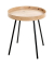 Beistelltisch 25485, 45cm (H), 40x40cm (BxT), rund, eiche / schwarz