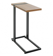 Beistelltisch 37100, 64cm (H), 24x49cm (BxT), rechteckig, bologna-eiche / schwarz
