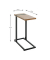 Beistelltisch 37100, 64cm (H), 24x49cm (BxT), rechteckig, bologna-eiche / schwarz