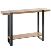 Konsolentisch 37101, 82cm (H), 120x30cm (BxT), rechteckig, bologna-eiche / schwarz