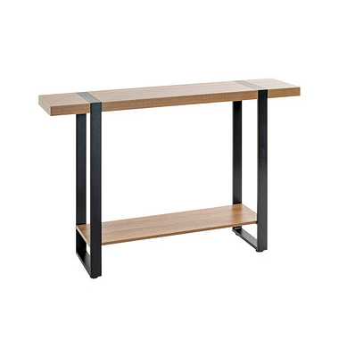 Konsolentisch 37101, 82cm (H), 120x30cm (BxT), rechteckig, bologna-eiche / schwarz