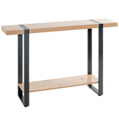 Konsolentisch 37401, 82cm (H), 120x30cm (BxT), rechteckig, bergen-eiche / schwarz