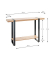 Konsolentisch 37401, 82cm (H), 120x30cm (BxT), rechteckig, bergen-eiche / schwarz