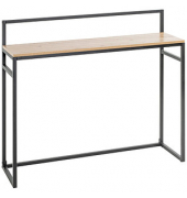 Konsolentisch 37465, 89cm (H), 100x30cm (BxT), rechteckig, bergen-eiche / schwarz