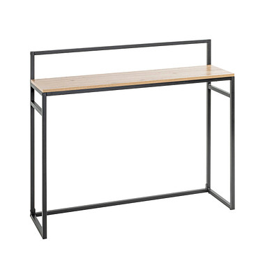 Konsolentisch 37465, 89cm (H), 100x30cm (BxT), rechteckig, bergen-eiche / schwarz