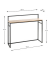 Konsolentisch 37465, 89cm (H), 100x30cm (BxT), rechteckig, bergen-eiche / schwarz
