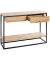 Konsolentisch 37478, 75cm (H), 100x35cm (BxT), rechteckig, bergen-eiche / schwarz