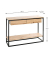 Konsolentisch 37478, 75cm (H), 100x35cm (BxT), rechteckig, bergen-eiche / schwarz