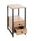 Beistelltisch 37479, 63cm (H), 30x40cm (BxT), rechteckig, bergen-eiche / schwarz