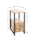 Beistelltisch 37479, 63cm (H), 30x40cm (BxT), rechteckig, bergen-eiche / schwarz