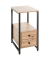 Beistelltisch 37479, 63cm (H), 30x40cm (BxT), rechteckig, bergen-eiche / schwarz