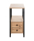Beistelltisch 37479, 63cm (H), 30x40cm (BxT), rechteckig, bergen-eiche / schwarz