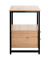 Beistelltisch 37479, 63cm (H), 30x40cm (BxT), rechteckig, bergen-eiche / schwarz
