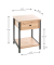 Beistelltisch 37480, 55cm (H), 40x40cm (BxT), quadratisch, bergen-eiche / schwarz