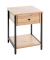 Beistelltisch 37480, 55cm (H), 40x40cm (BxT), quadratisch, bergen-eiche / schwarz