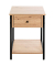 Beistelltisch 37480, 55cm (H), 40x40cm (BxT), quadratisch, bergen-eiche / schwarz