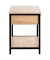 Beistelltisch 37480, 55cm (H), 40x40cm (BxT), quadratisch, bergen-eiche / schwarz
