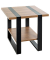 Beistelltisch 47177, 45cm (H), 45x45cm (BxT), quadratisch, bologna-eiche / schwarz