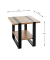 Beistelltisch 47177, 45cm (H), 45x45cm (BxT), quadratisch, bologna-eiche / schwarz