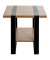 Beistelltisch 47177, 45cm (H), 45x45cm (BxT), quadratisch, bologna-eiche / schwarz