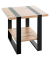 Beistelltisch 47477, 45cm (H), 45x45cm (BxT), quadratisch, eiche / schwarz