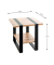 Beistelltisch 47477, 45cm (H), 45x45cm (BxT), quadratisch, eiche / schwarz