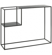 Konsolentisch 47518, 80cm (H), 100x30cm (BxT), rechteckig, schwarz / schwarz