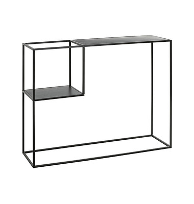 Konsolentisch 47518, 80cm (H), 100x30cm (BxT), rechteckig, schwarz / schwarz