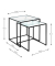 Beistelltisch 47530, 44/49cm (H), 40/45cmx40/45cm (BxT), quadratisch, transparent / schwarz