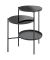 Beistelltisch 47567, 71cm (H), 56x39cm (BxT), rund, schwarz / schwarz
