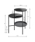 Beistelltisch 47567, 71cm (H), 56x39cm (BxT), rund, schwarz / schwarz