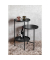 Beistelltisch 47567, 71cm (H), 56x39cm (BxT), rund, schwarz / schwarz